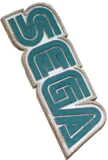 The Sega logo, as it appeared on an F1 trophy. In this case cropped from an image of it being held by Ayrton Senna
